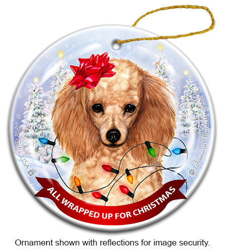 Poodle All Wrapped Up Ornament