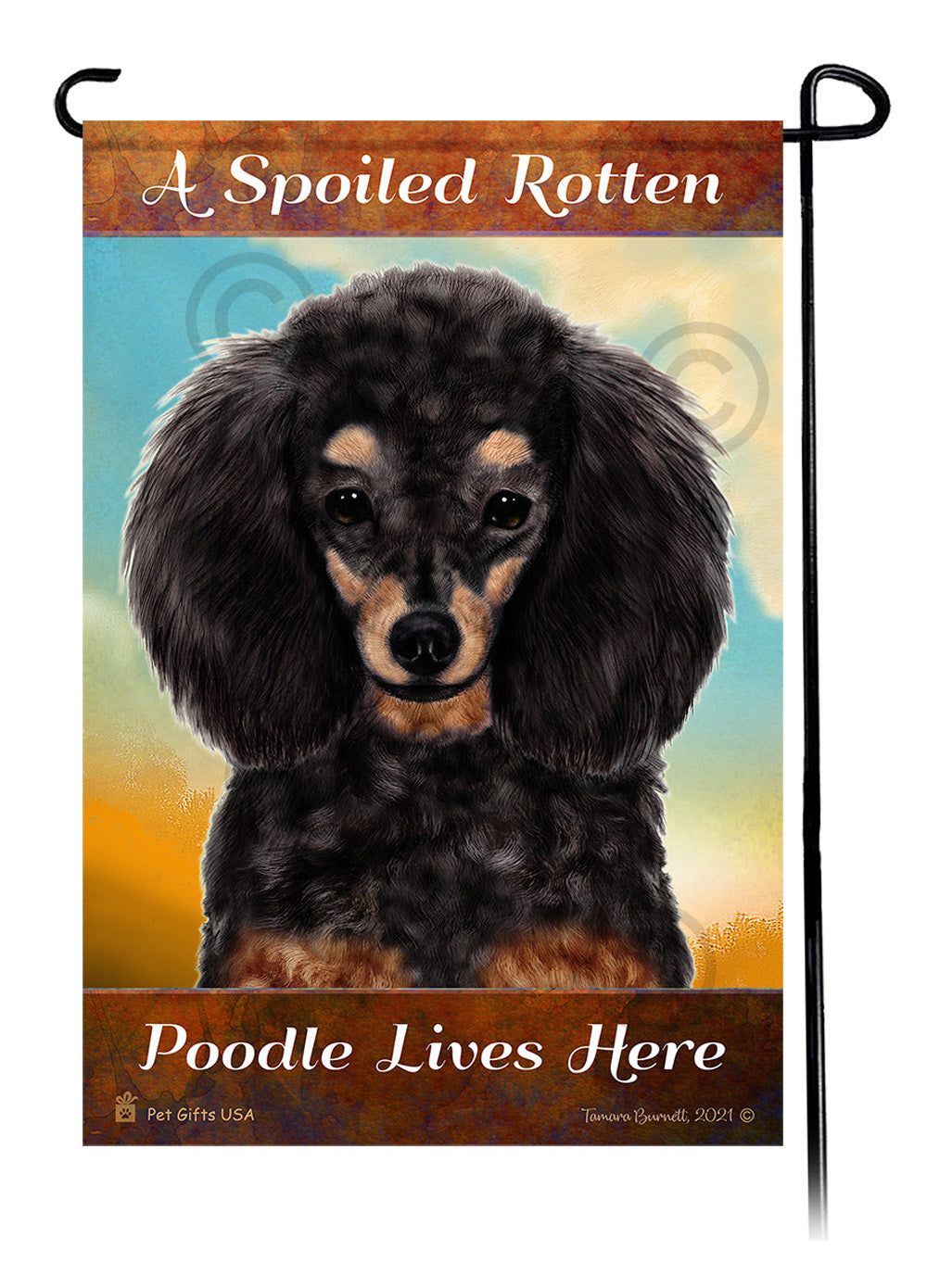 Poodle Spoiled Rotten - Garden Flag