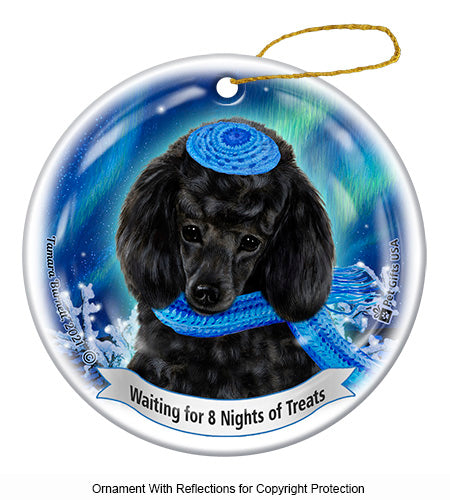 Poodle Black Ornament