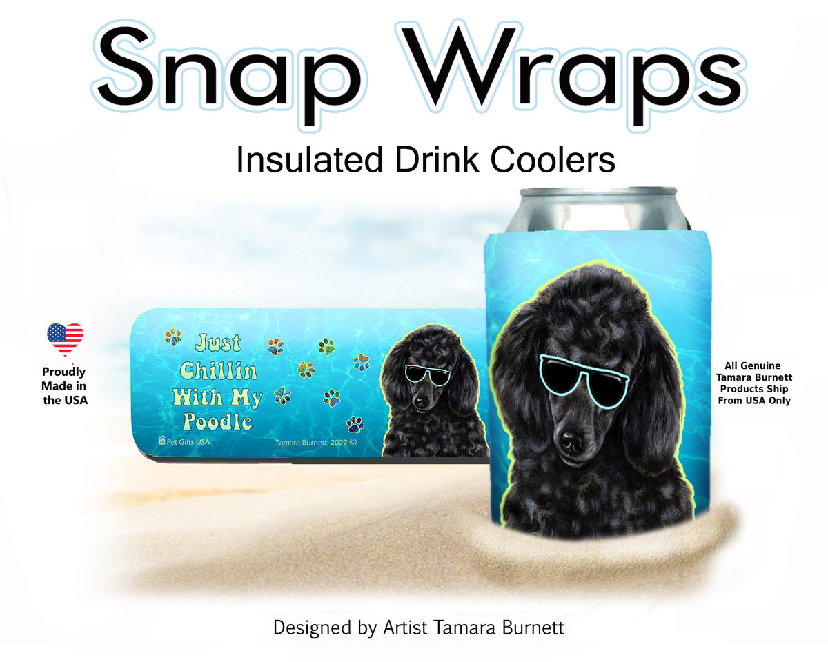 Poodle Black Snap Wrap Cozy