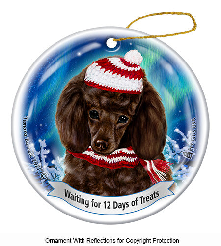 Poodle Chocolate Ornament