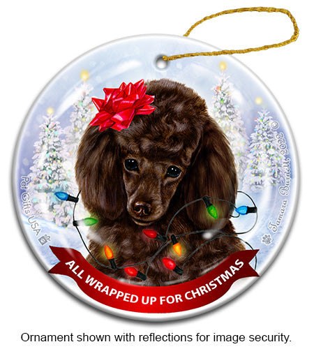 Poodle Chocolate Ornament