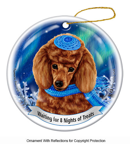 Poodle Red Ornament