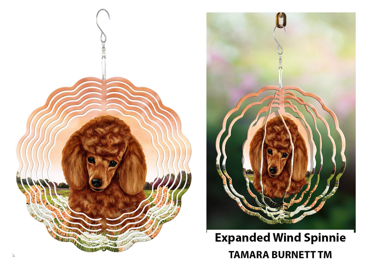 Poodle Red Wind Spinner
