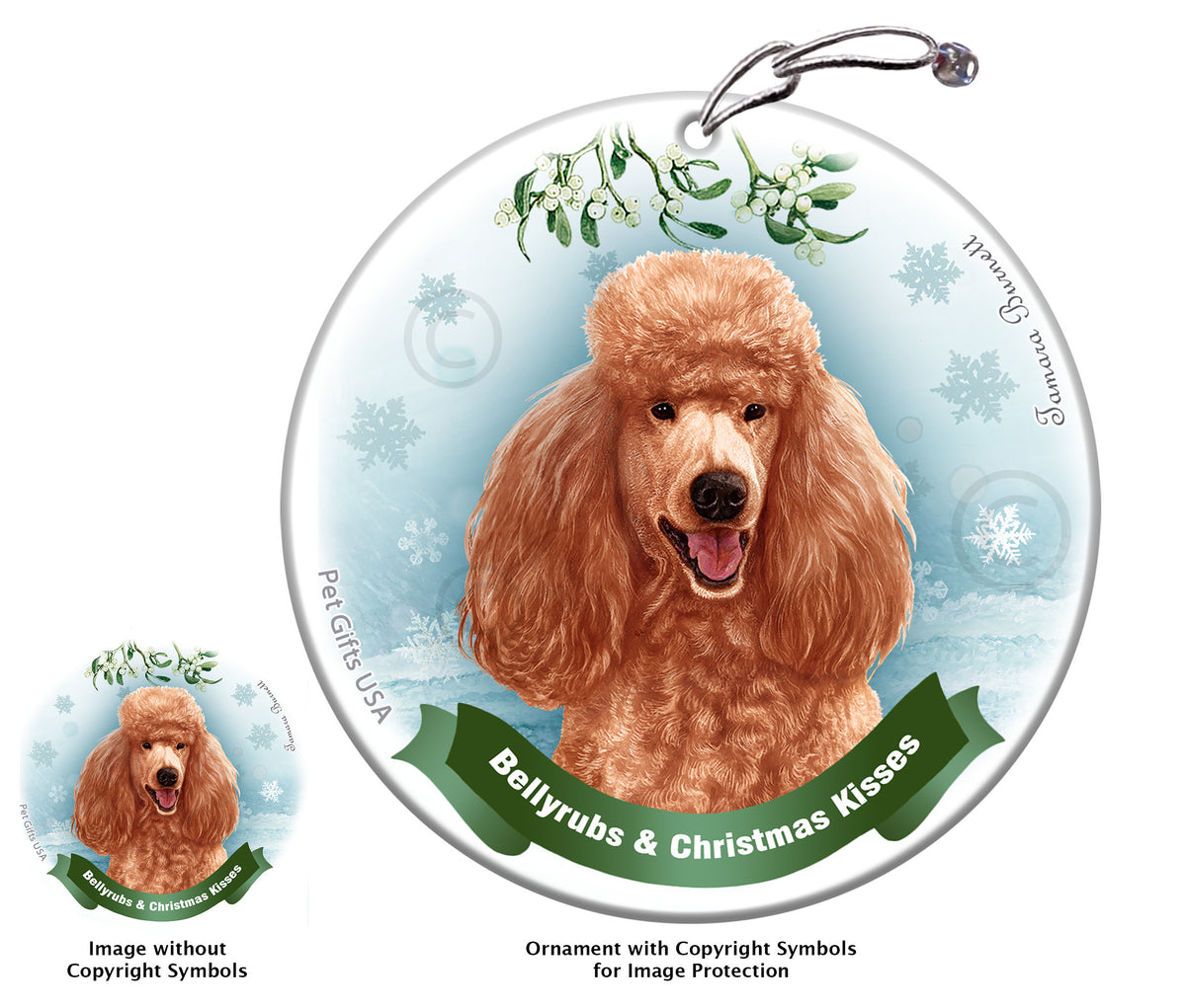 Poodle Standard Apricot Ornament