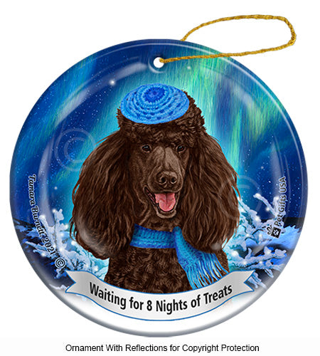Poodle Standard Chocolate Ornament