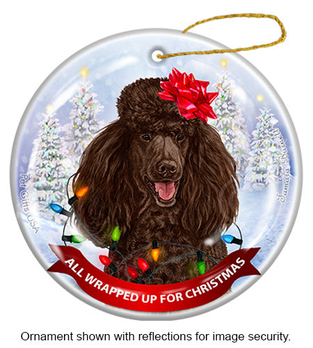 Poodle Standard Chocolate Ornament