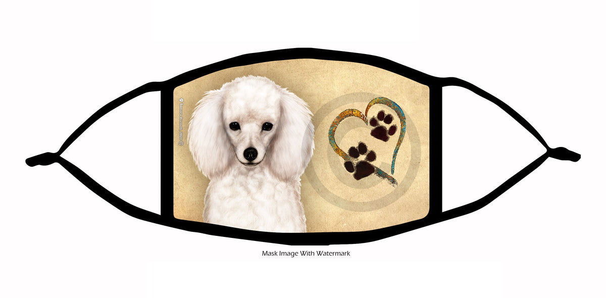 Poodle (White) Face Mask