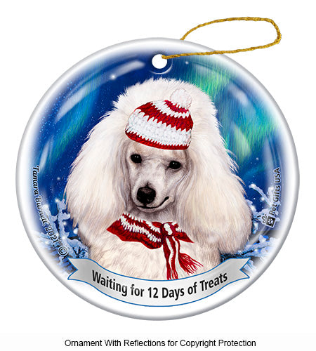 Poodle Mini White Ornament