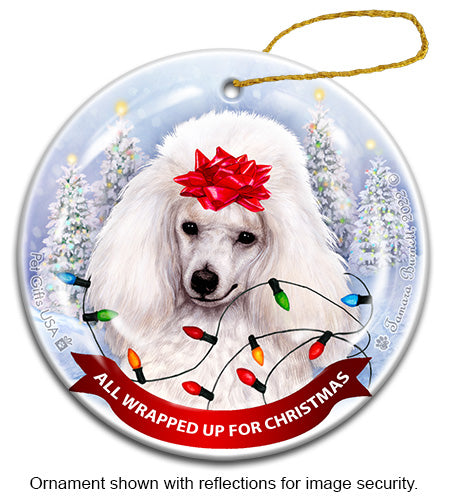 Poodle Mini White Ornament