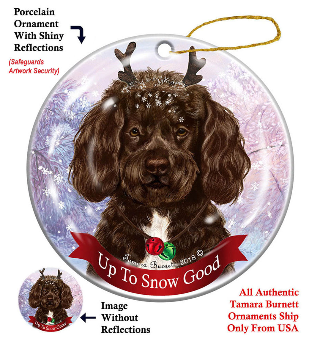 Portuguese Water Dog Brown Ornament
