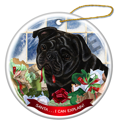 Pug - Santa I Can Explain Ornament