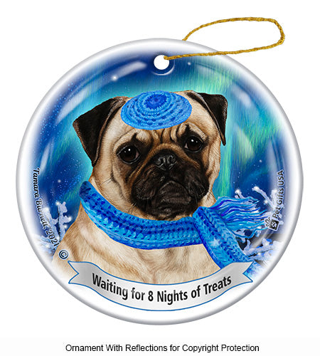 Pug Fawn Ornament