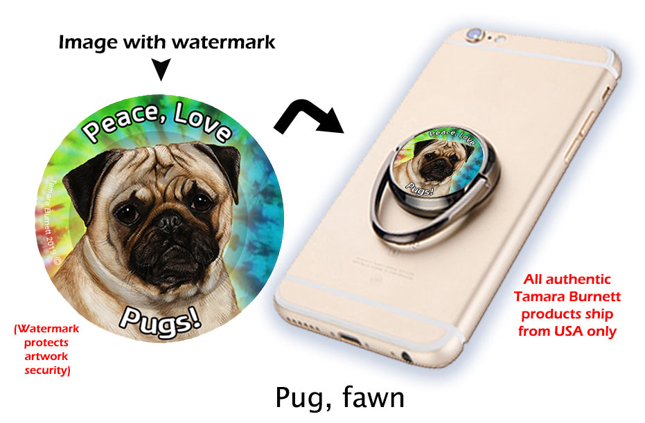 Pug Fawn Phone Stand