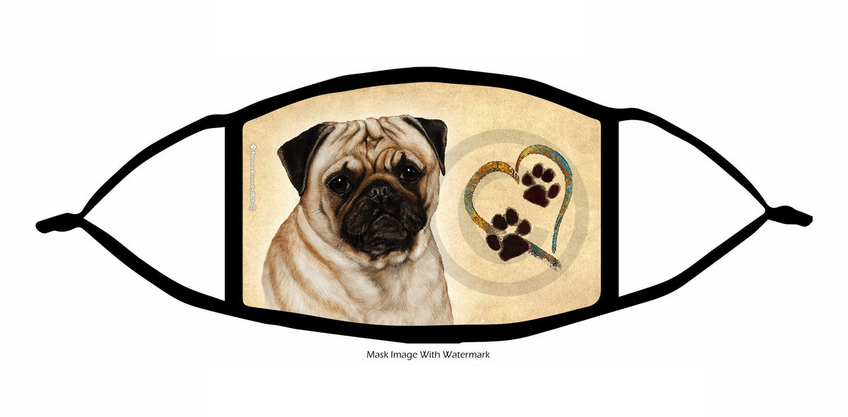 Pug (Fawn) Face Mask
