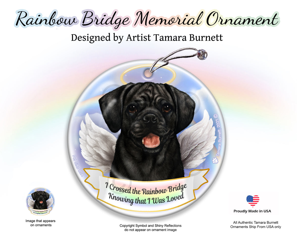 Puggle Black Ornament