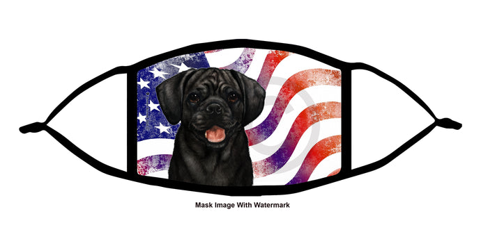 Puggle (Black) Face Mask