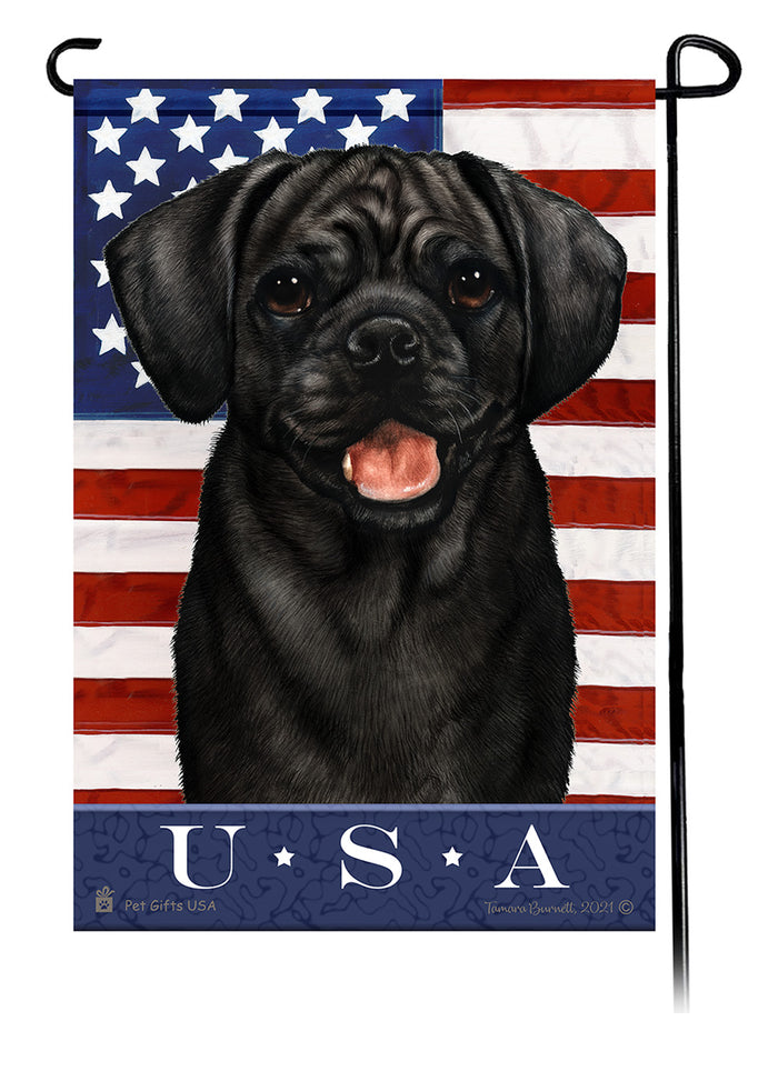 Puggle True Blue Garden Flags