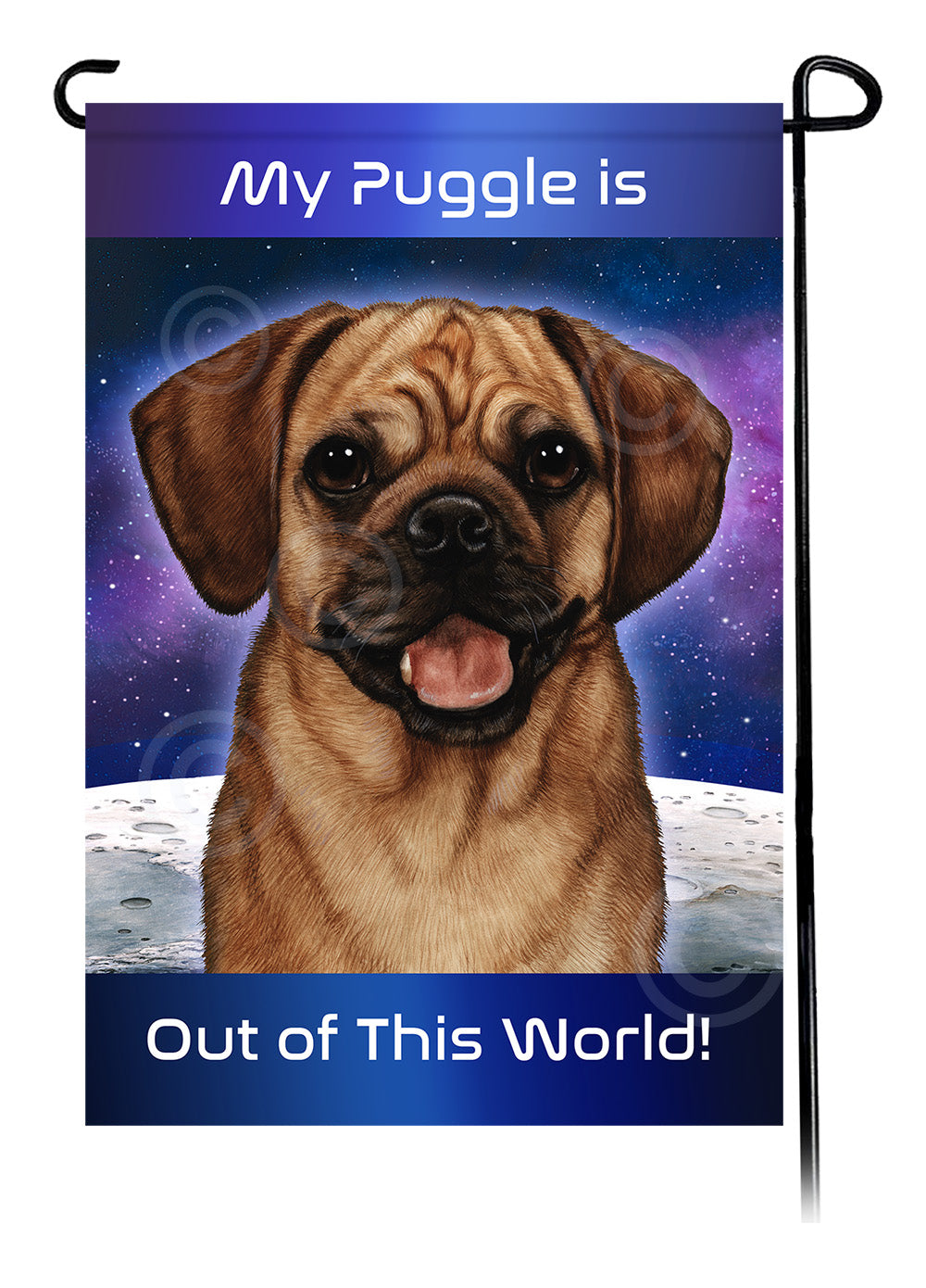 Puggle Out Of This World - Garden Flag