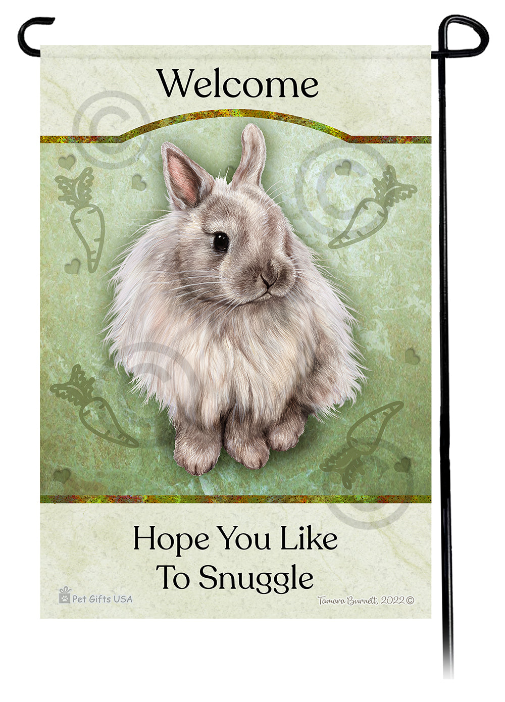 Jersey Wooley Rabbit Hope You Like To Snuggle Garden Flags