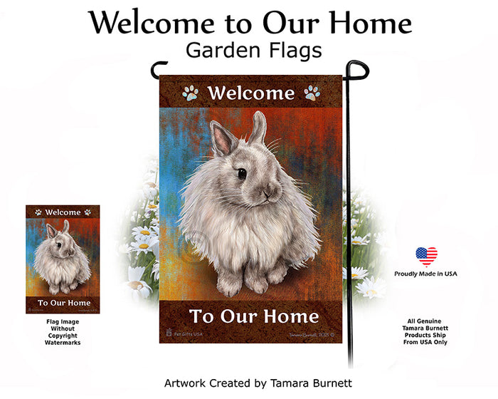 Jersey Wooley Rabbit Welcome To Our Home Garden Flags