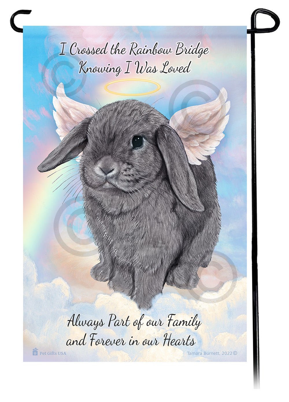Mini Lop Rabbit Memorial Garden Flags