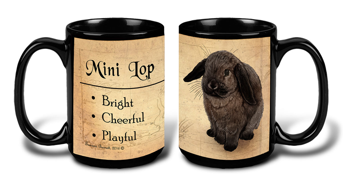 Mini Lop Rabbit Sable - My Faithful Friends Mug 15 oz