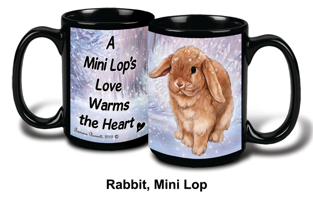 Mini Lop Rabbit Winter Mug 15 oz
