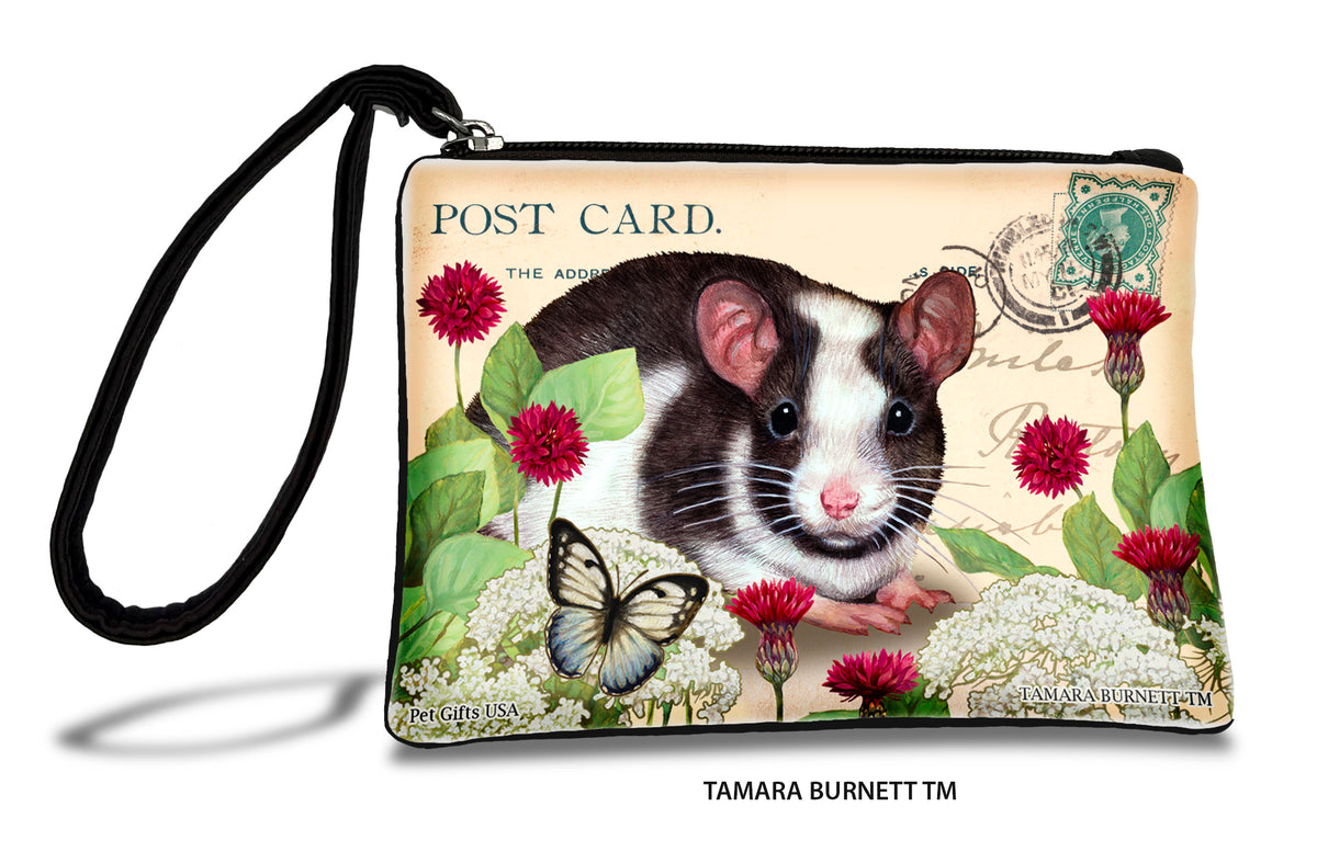 Black & White Pied Rat Zippees Pet Pouch