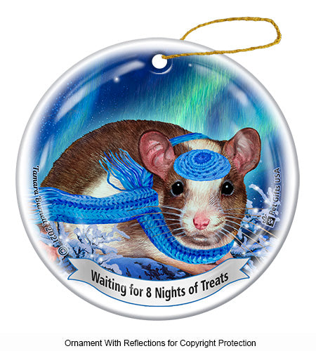 Fancy Rat Brown and White Ornament