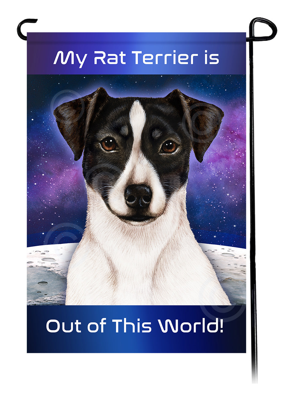 Rat Terrier Out Of This World - Garden Flag