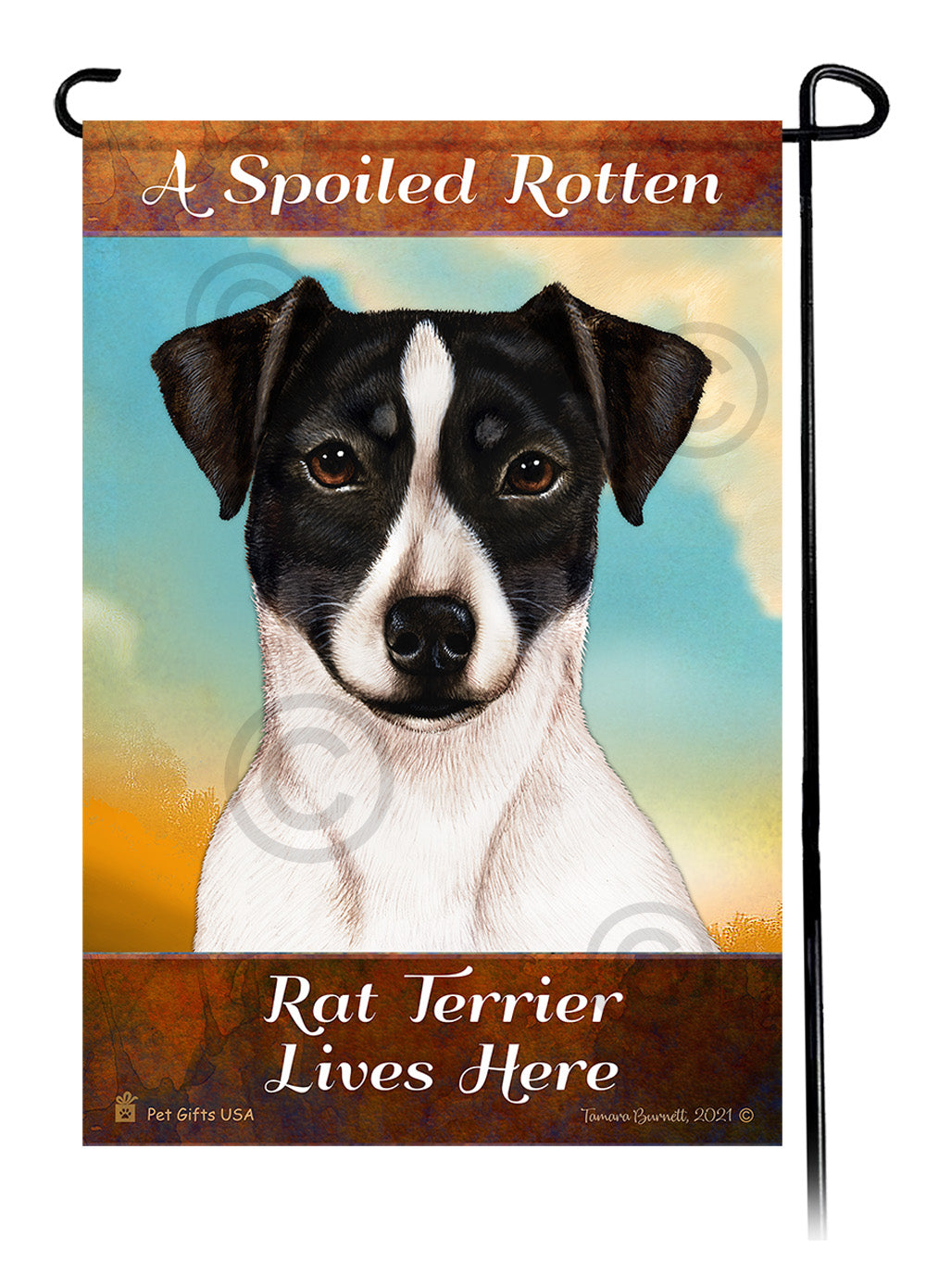 Rat Terrier Spoiled Rotten - Garden Flag