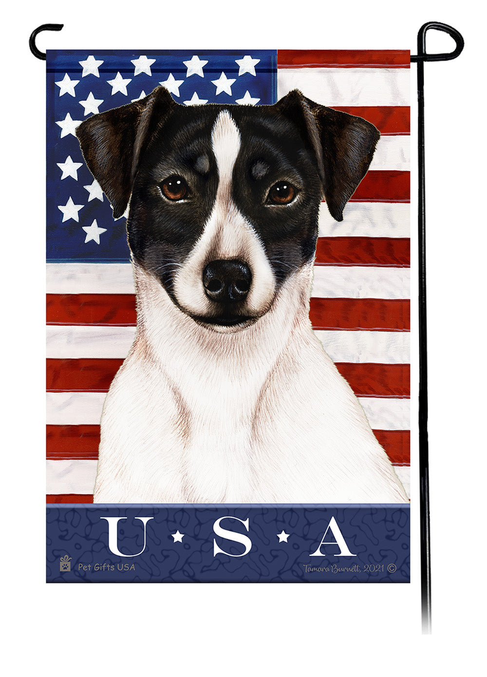 Rat Terrier True Blue Garden Flags