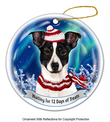 Rat Terrier Tipped Black and White Ornament