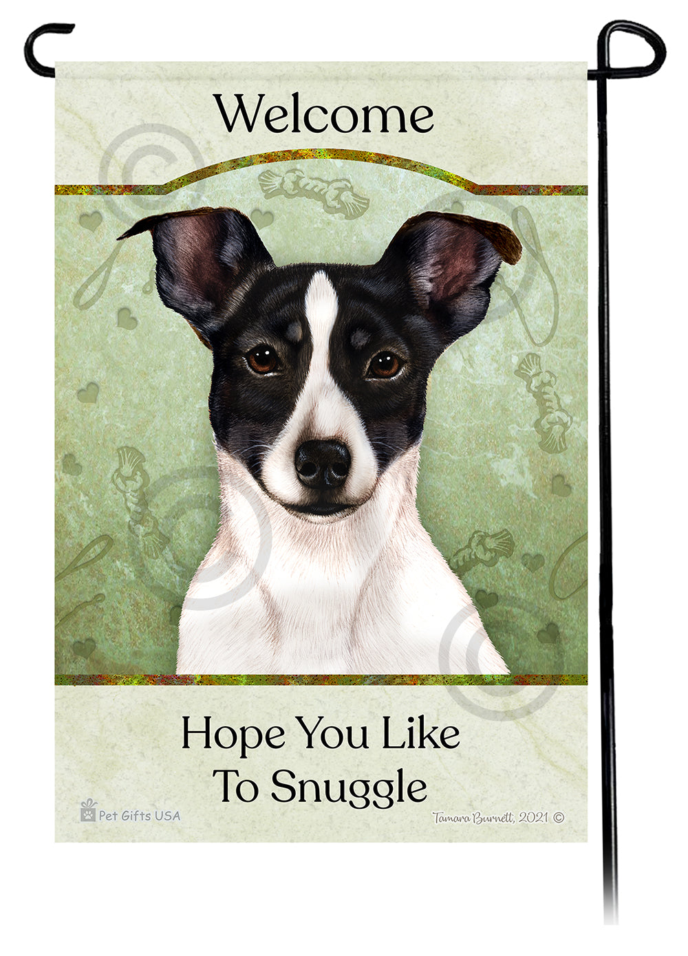 Rat Terrier Hope You Like To Snuggle - Garden Flag