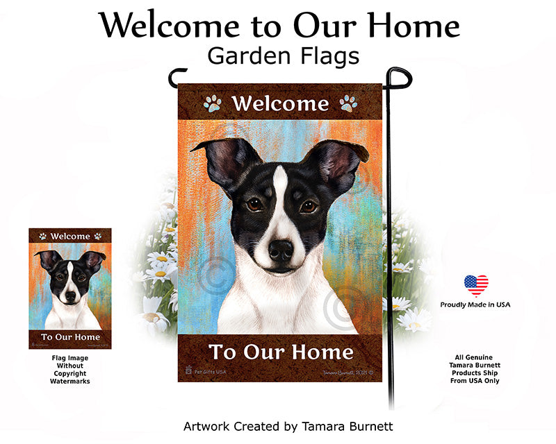 Rat Terrier Welcome To Our Home - Garden Flag