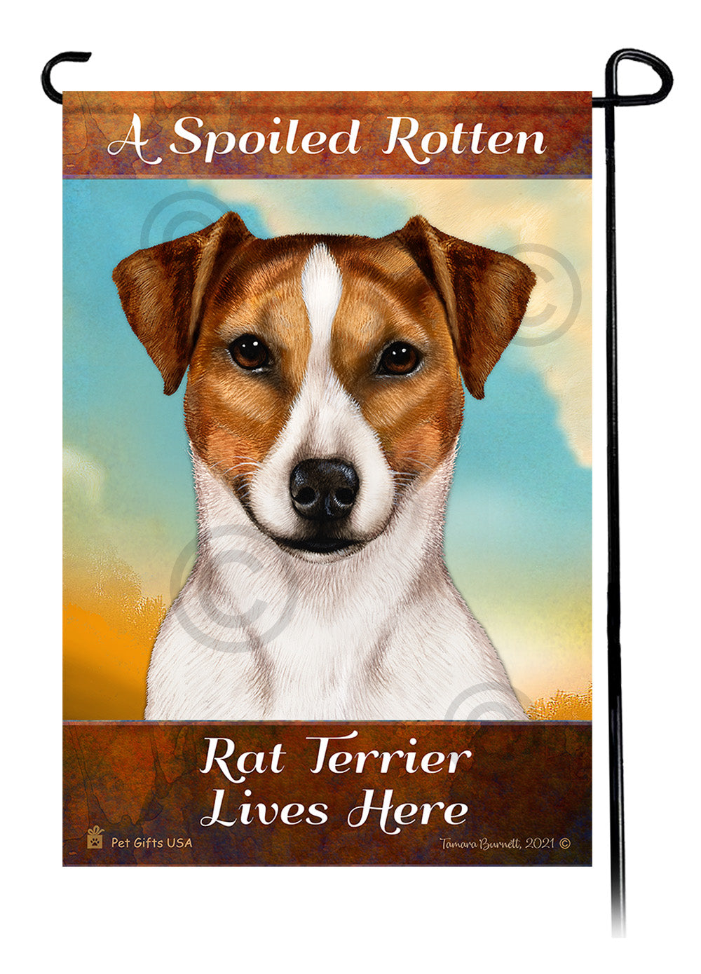 Rat Terrier Spoiled Rotten - Garden Flag