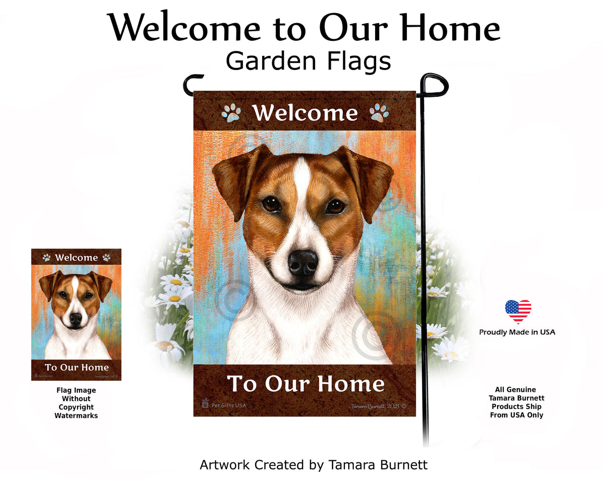Rat Terrier Welcome To Our Home - Garden Flag