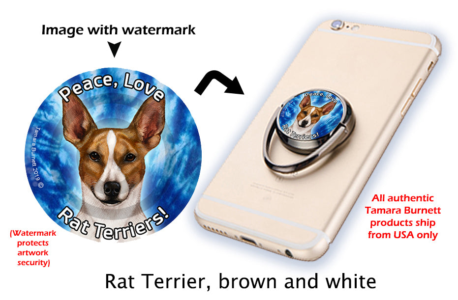 Rat Terrier Brown and White Phone Stand