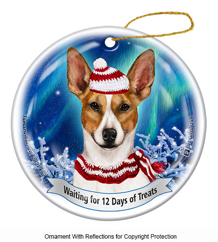 Rat Terrier Cropped Tan and White Ornament