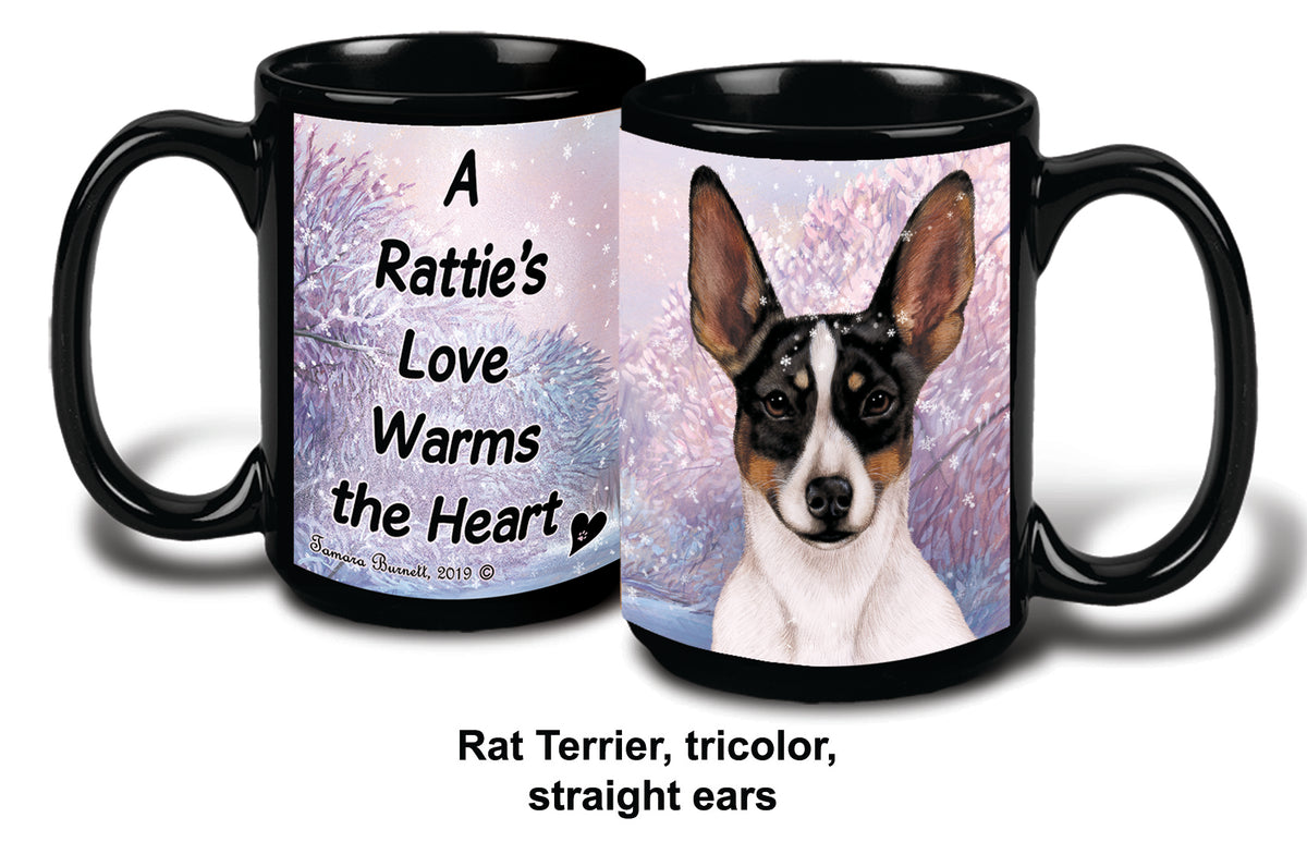Rat Terrier Crop Tri Winter Mug 15 oz