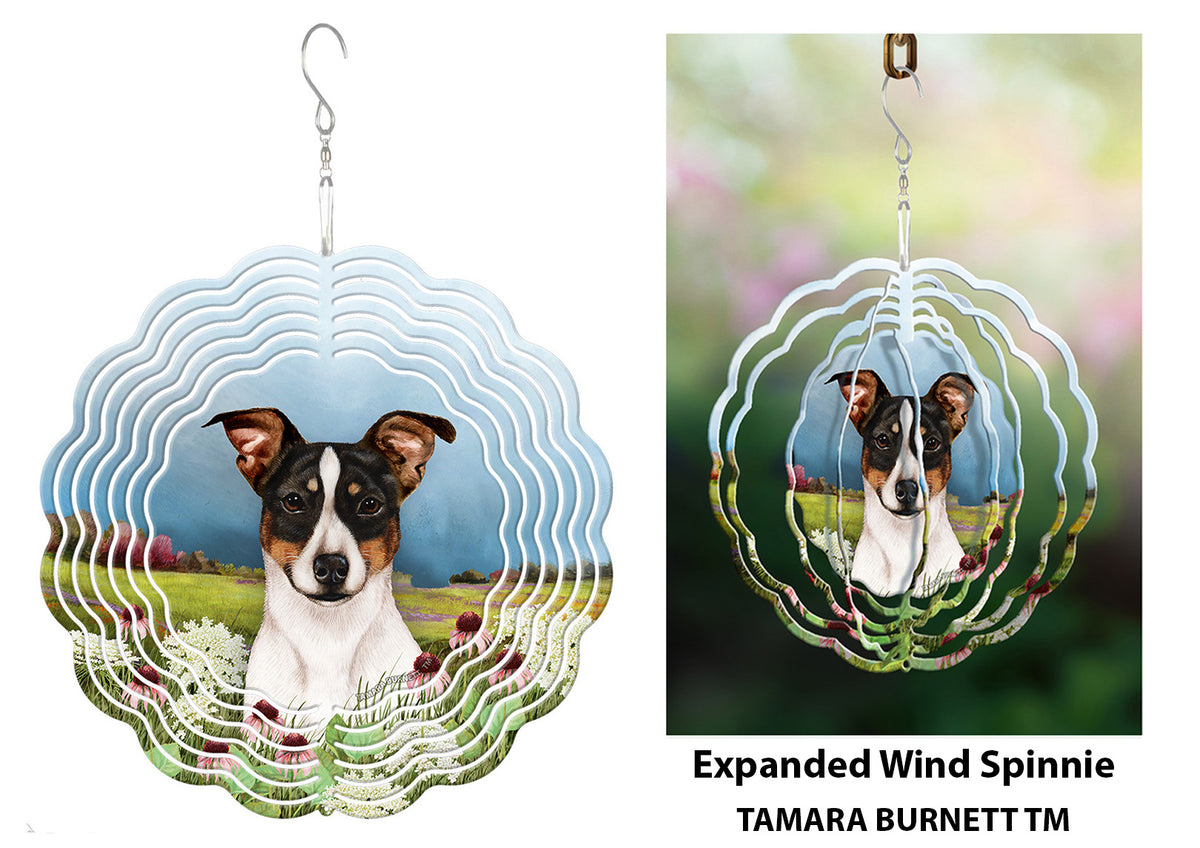 Rat Terrier Tri Tipped Wind Spinner