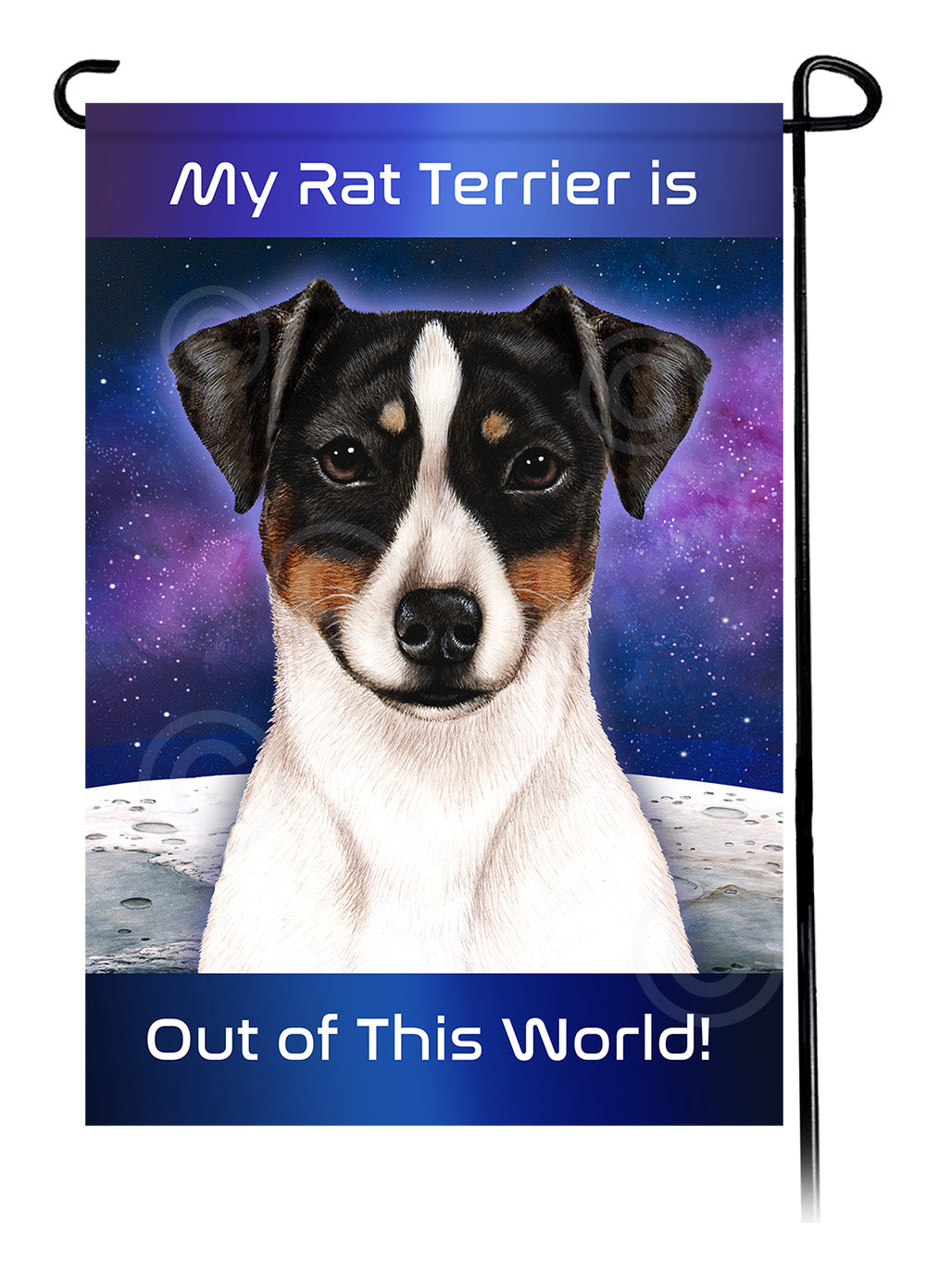 Rat Terrier Out Of This World - Garden Flag