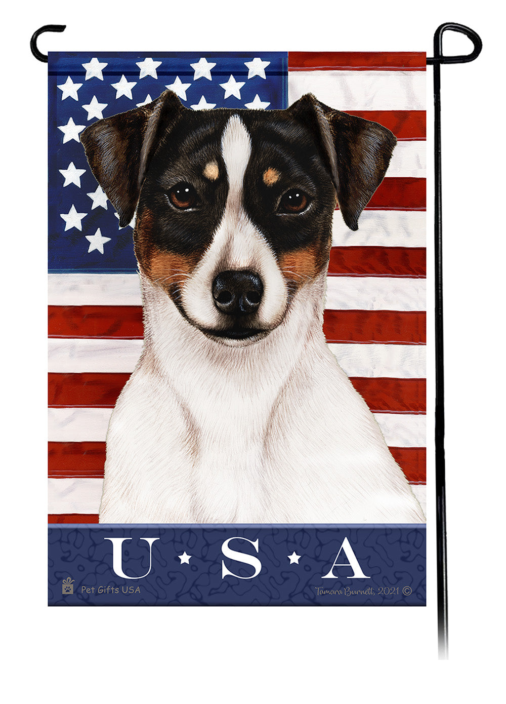 Rat Terrier True Blue - Garden Flag