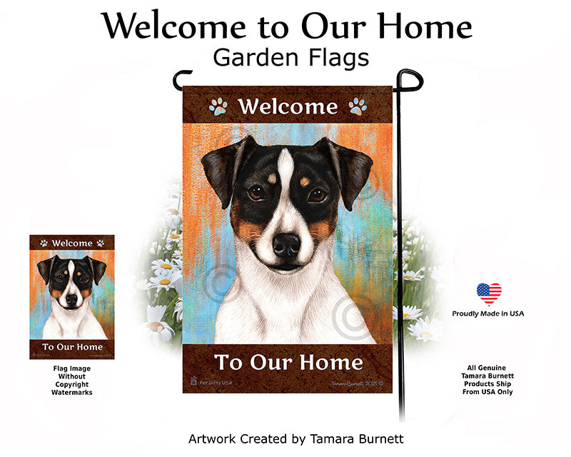 Rat Terrier Welcome To Our Home - Garden Flag