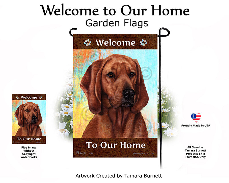 Coonhound Welcome To Our Home - Garden Flag