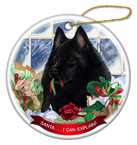 Schipperke - Santa I Can Explain Ornament