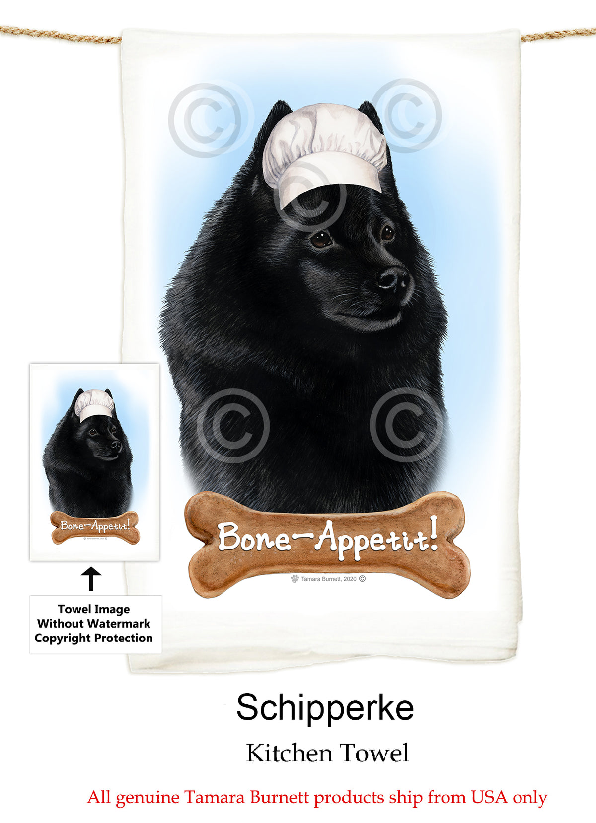 Schipperke Flour Sack Towel