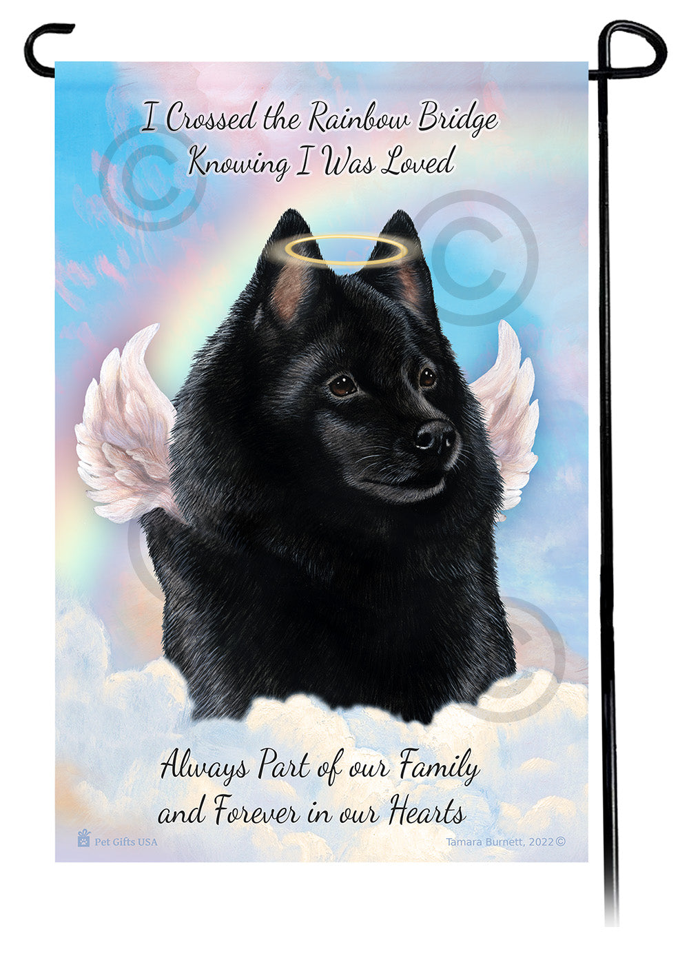 Schipperke Memorial Garden Flags