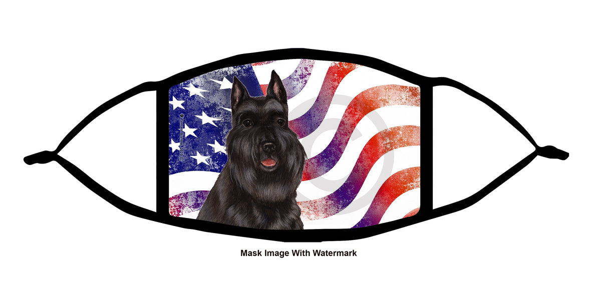 Schnauzer (Black, Cropped) Face Mask